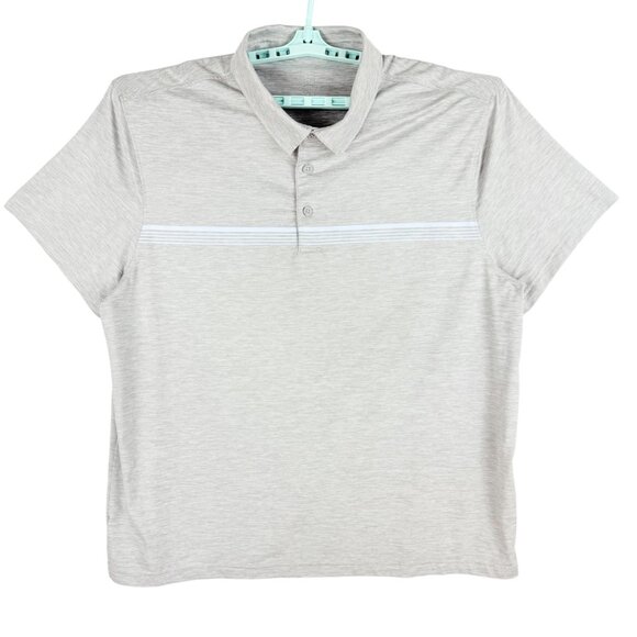 GEORGE Men's Short Sleeve Collared 3 Buttons Light Grey Polo Sz 3XL (54-56) NWOT - Picture 1 of 8